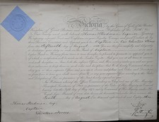 Queen Victoria Prince George & Hartington Commission Appointment Autograph Signe