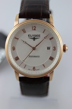 ELYSEE  Monumentum Automatik Herrenuhr Datum Sichtboden Lederband  41mm 77005