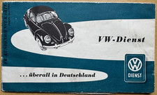 Volkswagen VW überall in Deutschland, Kundendienst-Karte, Käfer, Bus, 1960