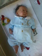 Reborn Puppe Junge mit Brustplatte + Nabel - Reallife Handgefertigt -einfach süß