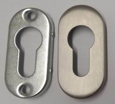 Ovalrosette Edelstahl PZ o. blind  Profilzylinder Blindrosette Rosette oval