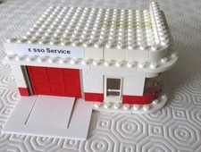 LEGO Esso Service Station 310 + Torrahmen in grau - alt vintage 60er 70er Jahre