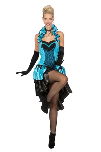 Kleid saloon girl türkis - saloon,