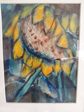 Acryl Bild Gemälde Abstrakte Malerei Gr. 30x23, Gerahmt