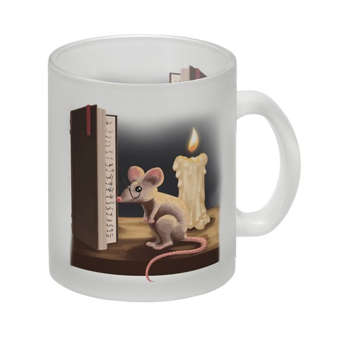 Leseratte und buch glas - buch,