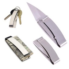 Money clip knife edc - money,