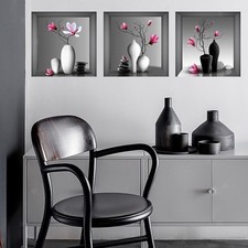 3-teiliger Kunstdruck mit