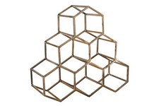 Weinregal Metall Gold antik