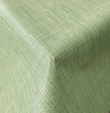 Wachstuch Tischdecke Leinenoptik HELLGRÜN GRÜN - Meterware - Versand gerollt