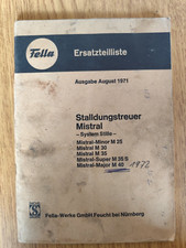Fella Stalldungstreuer Mistral 25 Bis 40 Ersatzteilliste spare parts list K23