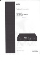 Braun Service Manual für regie 510 - 520 CEV 510-520 deutsch Copy