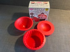 Giant Cupcake Mould Silikonform 3-teilig – XXL Cupcake Backform Party