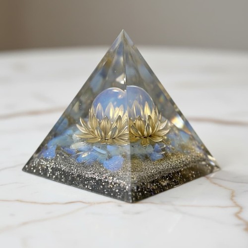 Opalit orgonit pyramide - opalit,