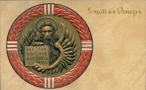 Präge wappen venezia - ak,