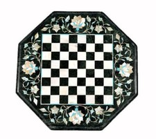 12 " Grün Marmor Schach Tisch
