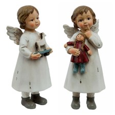 Clayre Eef Engel Puppe Pferd Winterkind Weihnachten Shabby Vintage Deko Figur