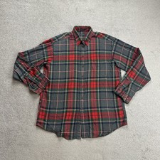 GANT Herren Hemd Shirt Gr L Flanell Regular Kariert Holzfäller Logo 30311 Rot