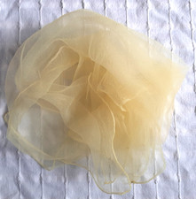 Transparentes Halstuch/Kopftuch *  65 x 65 cm * Polyester * zitronengelb
