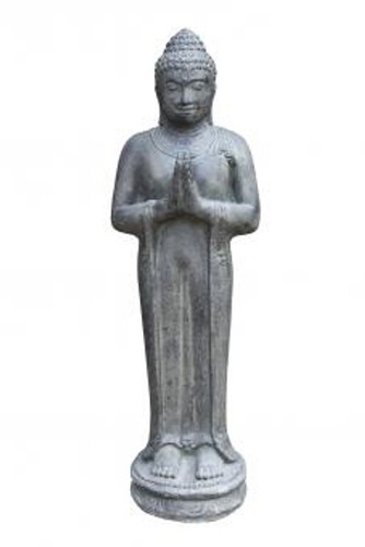 Buddha steinguss stehend - steinguss,