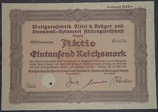 50 Stück Wollgarnfabrik Tittel & Krüger und Sternwoll-Spinnerei AG 1942 1000 RM