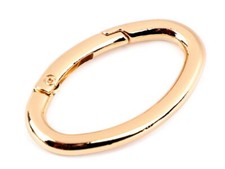 20) Karabiner Ring oval 29 x 48 mm silber gold schwarz messing Tasche Leine
