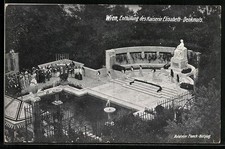 Wien, Enthüllung des Kaiserin Elisabeth-Denkmals, Sisi, Ansichtskarte 