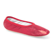 Gymnastik Ballett Schuh Kinder Glitzer Tanzschuh ganze Gummisohle Rumpf 1042