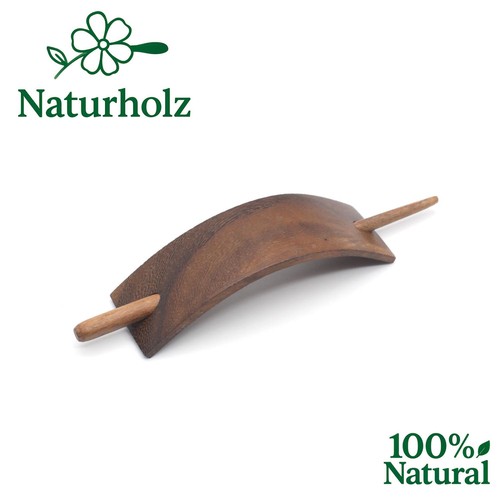 Vintage haarspange naturholz - haarspange,