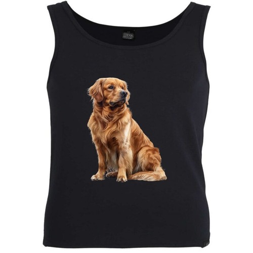 Tank top golden retriever - golden,