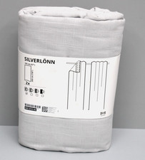 Ikea Gardinenstore/Paar Hellgrau/mit Gardinenband 145 x 300 cm 605.833.92