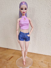 Barbie Made to Move Hybrid Puppe Odile flieder lila Haare OOAK