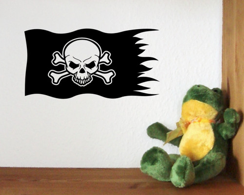 Wandtattoo piratenflagge - wandtattoo,