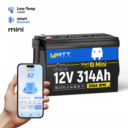 Wattcycle 12v 300ah - 12v, 314ah