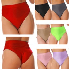 Frauen Panties Gymnastik Slips Hohe Taille Höschen Sport Kostüm Unterhosen Ölig