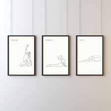 Yoga Poster Set 3er A4 –