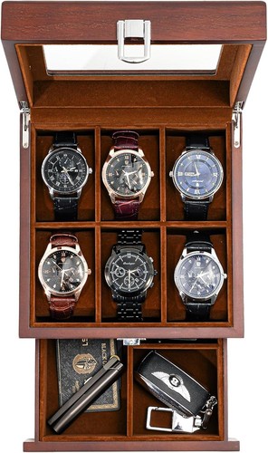 Uhrenbox herren fächer holz - uhrenbox, 6