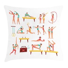 Kissenbezug Dekokissen für Sofa Gymnastik Seitpferd Ribbon