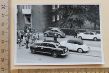 Foto Photo Auto Oldtimer Mercedes Ponton Polizei VW Käfer Cabrio Polizist Unfall