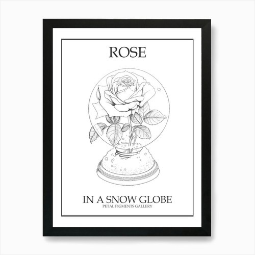 Rose einer schneekugel - in,