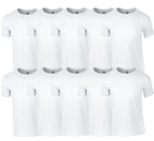 10 GILDAN T SHIRTS WEIß SOFTSTYLE RUNDHALS M L XL XXL T SHIRT HERREN BAUMWOLLE