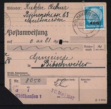 Elsass Postanweisung