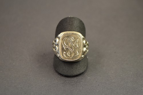 Antiker herrenring silber - antiker,
