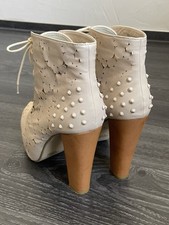 Sergio Todzi High Heel Plateau Ankle Boots Stiefelette, Gr. 40, beige gold