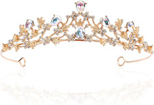 Gold Krone Diadem Strass