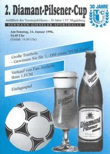 Fußball Programm 1.FC Magdeburg 2. Diamant- Pilsener-Cup 14.01.1996