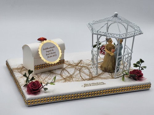 Geldgeschenk gold diamantene - gold,
