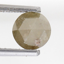 0.82carat Gräulich Gelb Rund Rose Schnitt Diamant Vintage Anhänger, Natürlicher