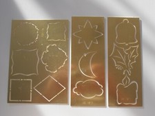 3 Metall Prägeschablonen Embossing Rahmen Wolke Kerze Glocke