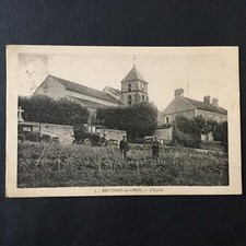 CPA 91- BRETIGNY SUR ORGE Eglise Automobiles 1933