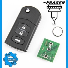 FUNKSCHLÜSSEL FÜR MAZDA 2 3 5 6 FERNBEDIENUNG 5WK49534F 433Mhz 4D63 + FRÄSEN